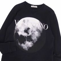 美品 ヴァレンティノ VALENTINO スウェット トレーナー ロングスリーブ ロゴ ムーン 月 トップス メンズ M ブラック cf03oe-rm11f09294_画像2