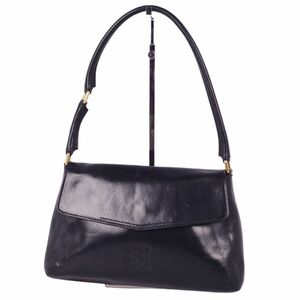  beautiful goods Hirofu HIROFU bag handbag H Logo car f leather bag lady's Italy made dark navy cf03om-rm05f09323