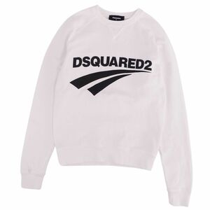 美品 ディースクエアード DSQUARED2 スウェット トレーナー 2020年 ロングスリーブ ロゴプリント トップス メンズ S cf03do-rm05f09400