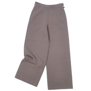  beautiful goods Hermes HERMES pants Margiela period wide pants long pants plain wool bottoms lady's 40 gray cf03ds-rm05f09407