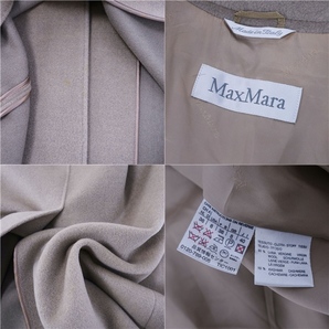 マックスマーラ Max Mara コート 白タグ ロングコート ウール カシミヤ アウター レディース JI40 グレーベージュ cf03ol-rm05f09220の画像9