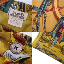 美品 Vintage エルメス HERMES パンツ ロングパンツ 総柄 シルク100％ ボトムス レディース フランス製 40 マルチカラー cf03os-rm04e26991_画像5