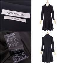 極美品 フォクシー ニューヨーク FOXEY NEW YORK コート ロングコート フレア 40554 無地 アウター レディース 40 黒 cf03om-rm11f09312_画像10