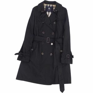 美品 バーバリー ロンドン BURBERRY LONDON コート トレンチコート 裏チェック アウター レディース 40(M相当) ブラック cf03do-rm11c14755