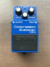 【送料込み】BOSS CS-2 Compression Sustainer コンプレッションサスティナー ボス エフェクター（箱＋取説付き）_画像1