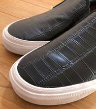 ★VANS/バンズ Slip-On/スリッポン 黒/ブラック クロコ型押し レザー 海外限定モデル 26cm_画像7