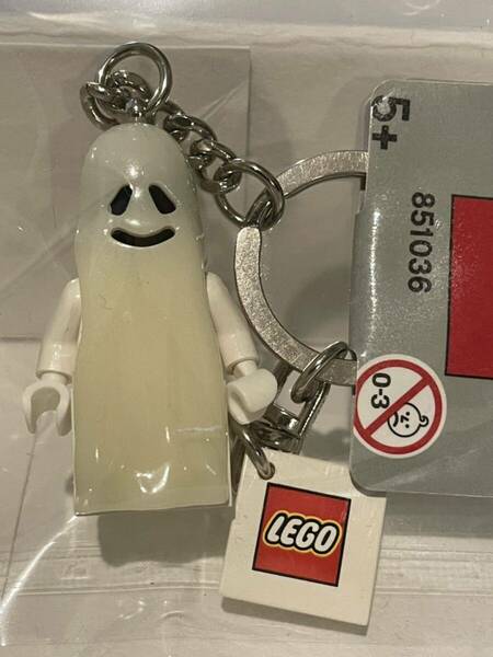 希少　LEGO レゴ 正規品 おばけ 幽霊　ゆうれい　ゴースト キーホルダー　ミニフィグ　タグ付　ミニフィグキーホルダー　未使用