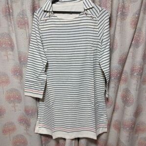 ボーダーチュニックシャツ