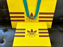 【 1円スタート！新品 】GUCCI × adidas グッチ アディダス プルオーバーパーカー ウール セーター ニット アウター 刺繍 M 723079_画像6