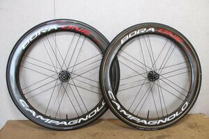 ◯Campagnolo カンパニョーロ BORA ONE 50 DB シマノフリー 11s対応 クリンチャー ブライトラベル カーボンホイールセット 美品