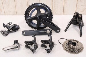 ★SHIMANO シマノ R8000シリーズ ULTEGRA 2x11s リムブレーキ グループセット 170mm 50/34T Baroqueギア換装 GS 美品