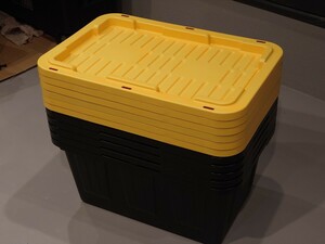 【直接引取限定】6個セット SPACE CRATE コストコ 102L HEAVY DUTY TOTE コンテナケース 屋内 屋外 収納ボックス 大容量ストレージ【美品】