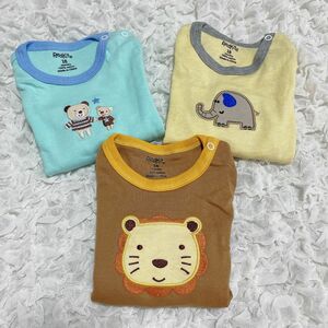 新品　90cm 長袖 Tシャツ トップス 子供服 男の子　まとめ売り ３枚セット　入園準備