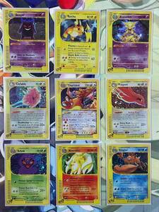 ポケモンカード 英語版 ゲンガー キングラー Crystal type Charizard Ninetales Arbok eカード 9枚セット Pokemon Cards! 海外PSA Base