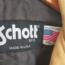 schott ショット スエードレザー ウエスタンジャケット 36(S) ベージュ_画像4