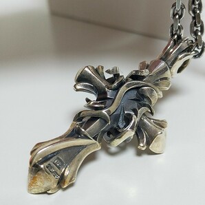 エムズコレクション M's collection THORN CROSS PENDANT ブランブルクロスペンダントネックレス ロングチェーン XP-060 L シルバー925の画像5