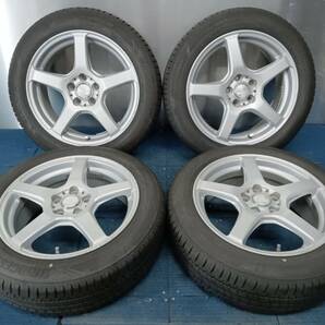 ★7.5-8.5分山★22年製★ ブリヂストンECOPIA NH200C 175/60R16 社外ホイール 16×6J +42 5H-100 4本セット ラクティス・トレジア等 E359の画像1