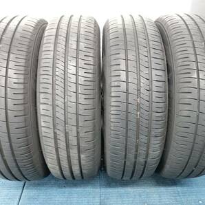 ★8-8.5分山★22年製★ ダンロップENASAVE EC204 175/65R15 社外ホイール 15×5.5J +50 4H-100 4本セット アクア・フィット等 E466の画像2