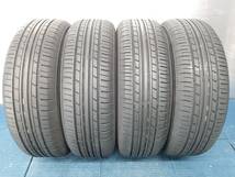 ★9-9.5分山★19年製★ ヨコハマECOS ES31 155/70R13　社外ホイール 13×5J +35 4H-100 4本セット　E474_画像2