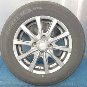 ★9-9.5分山★19年製★ ヨコハマECOS ES31 155/70R13 社外ホイール 13×5J +35 4H-100 4本セット E474の画像5