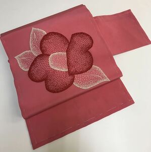 アンティーク　相良刺繍の名古屋帯　着物　レトロ