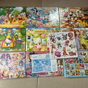 ピクチュアパズル　台紙付きパズル　10枚　ディズニー　子供用　キティ　プリキュア　子供向け　子供用