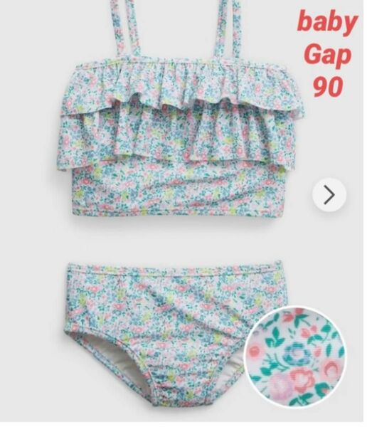 【新品】baby GAP ギャップ キッズ セパレート ビキニ 水着 タンキニ 花柄 スイムウェア 女の子 90cm