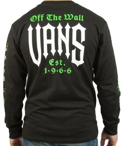 Vans Eyes In The Dark L/S T-Shirt Black XL Tシャツ