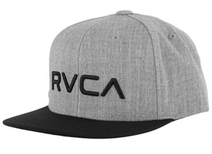 RVCA Twill Snapback II Hat Cap Heather Grey/Black キャップ
