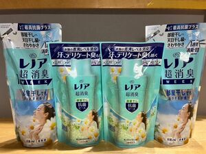 レノア　超消臭　部屋干し抗菌ビーズ　2個　柔軟剤　1WEEK 2個　セット　つめかえ用　新品未使用