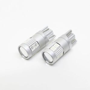 【送料無料】爆光 最新 ショートタイプ モデル 12V ブルー T10 T16 兼用 無極性 LED バルブ ウェッジ球 2個set ポジション球 翌日発送の画像7