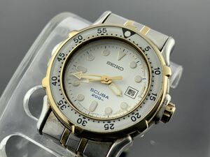 :[A1282]1円～☆レディース腕時計 クォーツ SEIKO セイコー ダイバー SCUBA 3E25-0A30 動作品