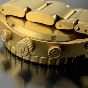 [A1278]1円～☆メンズ腕時計 クォーツ ニクソン NIXON クロノグラフ THE51-30 ゴールドカラー 動作品の画像9