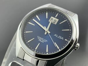 [A1292]1円～☆メンズ腕時計 クォーツ SEIKO セイコー ALBA VJ76-X032 動作品