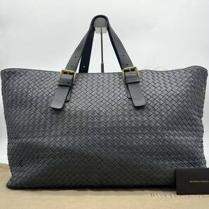 1円 【極美品】BOTTEGA VENETA ボッテガヴェネタ イントレチャート トートバッグ ワンショルダー ラージ 大容量 レザー メンズ ビジネスの画像2