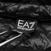 良品 EA7 EMPORIO ARMANI エンポリオアルマーニ 8NPQ01 ロゴ ダウンベスト 3XL 黒 メンズ ジョルジオアルマーニジャパン 正規品 24-0307_画像4