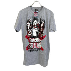 未使用 Suicide Squad スーサイドスクワッド プリント Tシャツ L グレー DCコミックス ワーナー デッドストック USA規格 送料185円 24-0307