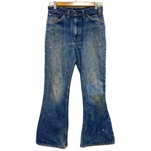 70s LEVI'S リーバイス 646 BIGE ジーンズ デニム W72 ブーツカット オレンジタブ トップボタン裏刻印10 TALON42 ビンテージ 24-0307