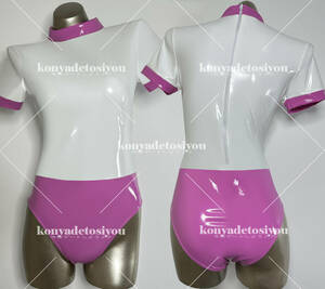 LJH23012 белый & роза супер глянец Leotard костюмированная игра школьный купальник .. купальный костюм школьный купальник спортивная форма маскарадный костюм менять оборудование Event костюм 