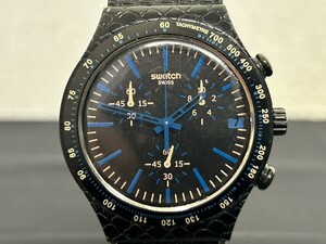 A1　Swatch　スウォッチ　IRONY　アイロニー　ALUMINIUM　純正ベルト　ブラックカラー　メンズ腕時計　ブランド腕時計　現状品