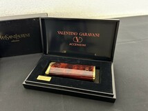 A2　ブランドライター 2点　YSL　イヴサンローラン　YS-333　Gハンドカット　VALENTINO GARAVANI　ガスライター　箱付　現状品_画像7