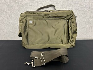 A2　ACE　PUJOLS　エース　ピジョール　ビジネスバッグ　カーキカラー　2WAY　横約31㎝　縦約22㎝　マチ約10㎝　現状品