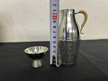 美品　A2　錫製　酒器　徳利　お猪口　金属工芸品　錫半　共箱付　現状品_画像9