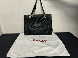 比較的美品 A1 BALLY バリー ハンドバッグ トートバッグ ブラック 横約36㎝ 縦約27㎝ マチ約9㎝ ブランドバッグ ゴールド金具 レザー