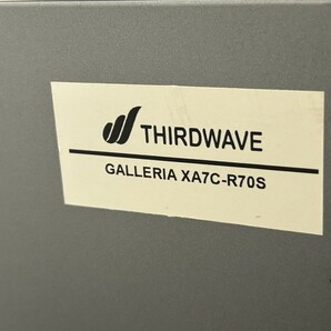 比較的美品 A1 GALLERIA XA7C-R70S THIRDWAVE 16GB SSD 1TB i7-10700 RTX ゲーミングPC デスクトップ パソコン 通電確認済 現状品の画像8
