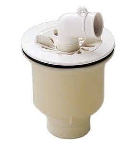 TOTO PJ2009NW 洗濯機パン用排水トラップ 縦引き排水トラップ 適合穴径 142mm ホワイト ABS樹脂製 排水トラップ a