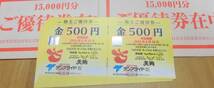 ☆天狗　神田屋　和食レストラン　てんぐ大ホール他　テンアライド株主優待券　１５０００円分（500円券×30枚）　ミニレター６３円　_画像1