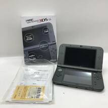 【1円～】new NINTENDO 3DS LL 本体 METALLIC BLACK 黒 メモリーカード欠品 任天堂【中古品】_画像1