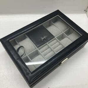 【1円～】腕時計 アクセサリー 収納BOX 2個セット (メーカー不明) ケース 黒 メンズ レディース【中古品】の画像5