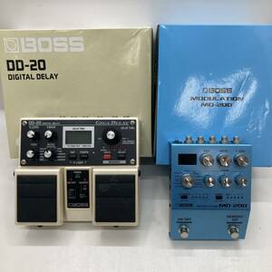 【1円～】BOSS エフェクター 2点セット Modulation MD-200／Digital Delay GIGA DELAY DD-20 動作未確認【中古品】